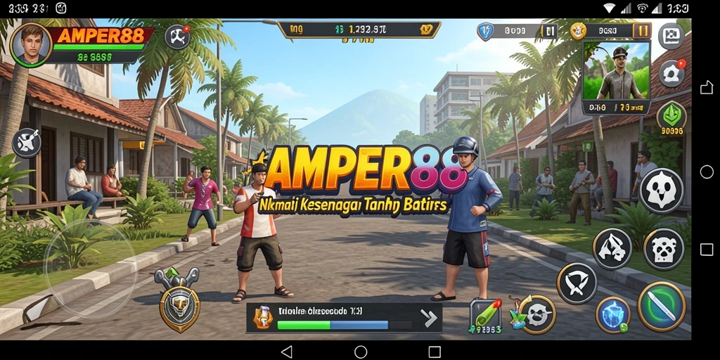 Tampilan gameplay <strong>AMPER88</strong> yang seru dan penuh warna.