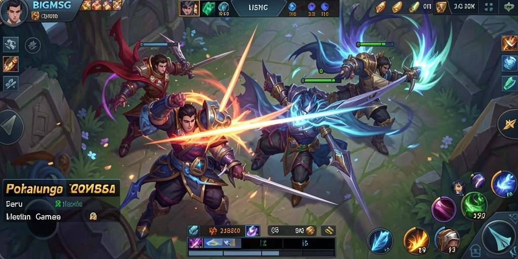 Tampilan gameplay epik BIGMSG dengan aksi seru MOBA.