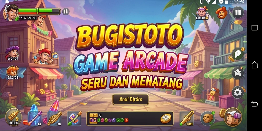 Screenshot utama BUGISTOTO menunjukkan gameplay yang seru dan menantang.