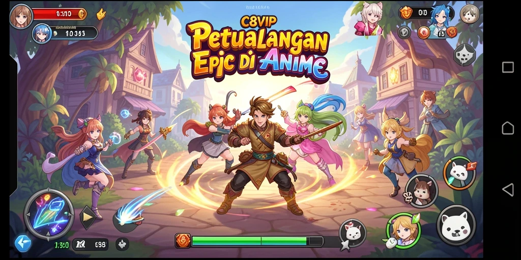 Tampilan dalam game C8VIP yang menakjubkan saat karakter beraksi di medan perang.