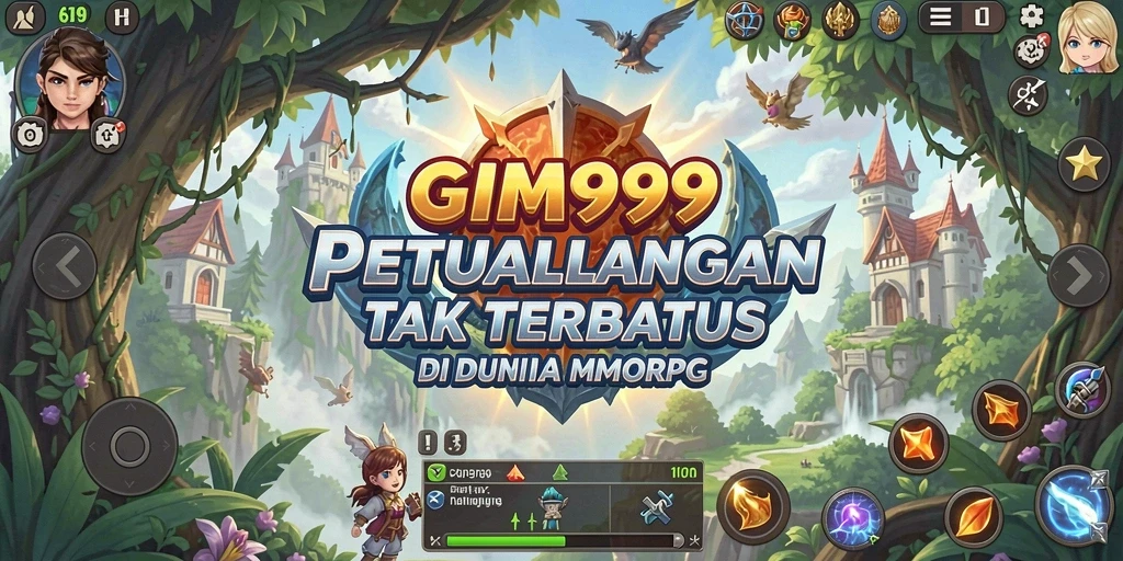 Tampilan gameplay GIM999 yang menakjubkan di dunia MMORPG.