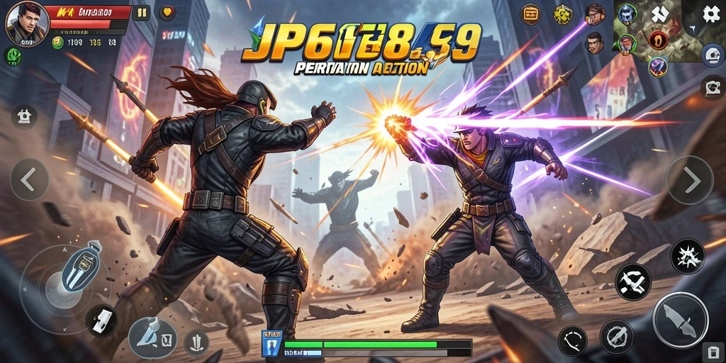 Tangkapan layar JP6789 menampilkan aksi pertempuran yang mendebarkan.