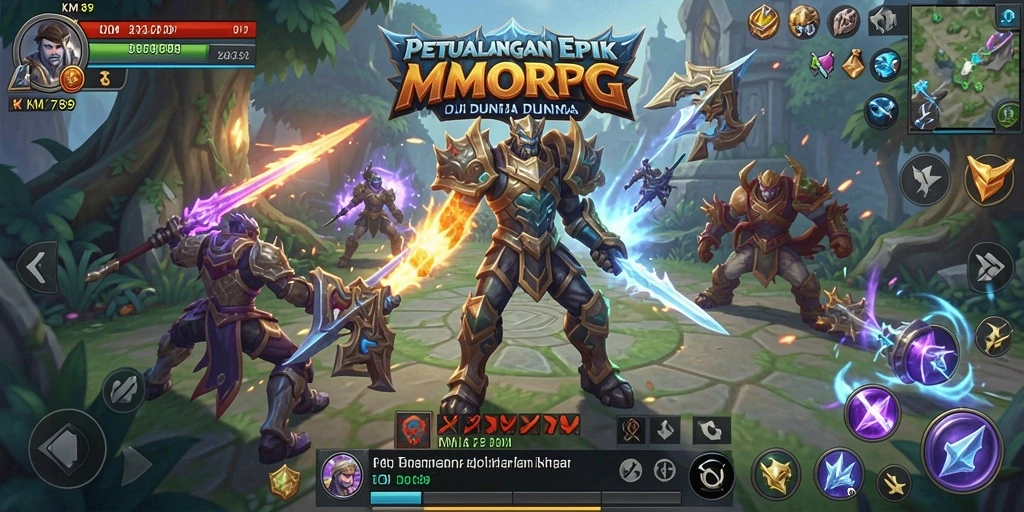 Screenshot gameplay KM789 yang menampilkan aksi pertempuran mendebarkan.