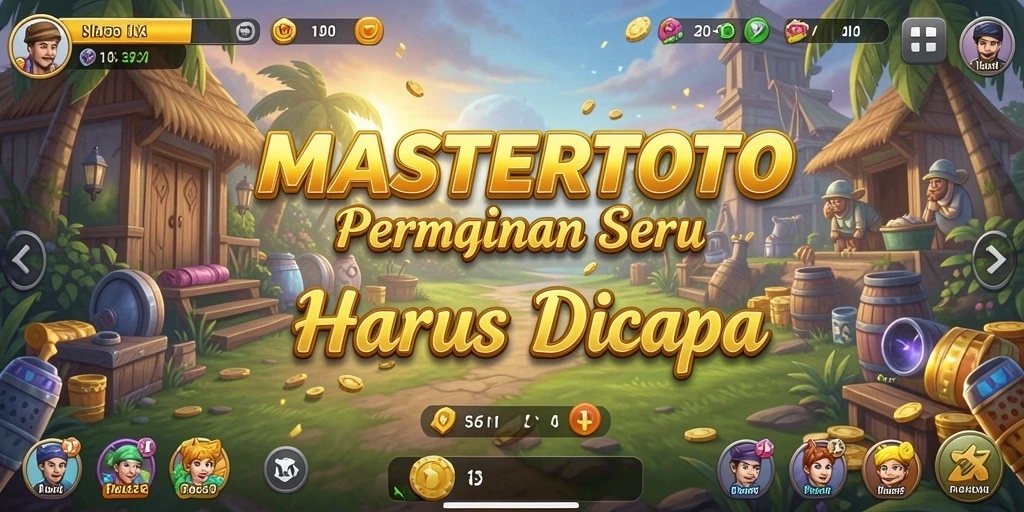Screenshot gameplay MASTERTOTO yang menunjukkan interaksi karakter dan lingkungan.