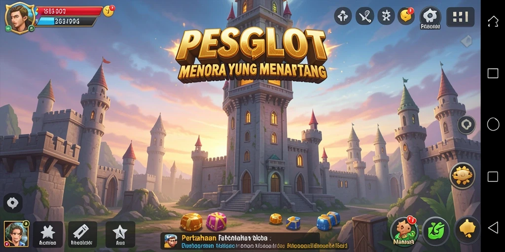Gameplay PESGSLOT yang intens dan menegangkan dalam Tower Defense.