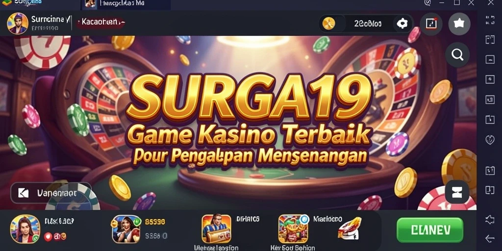 Tampilan menarik dari permainan Kasino di SURGA19 yang menggairahkan.