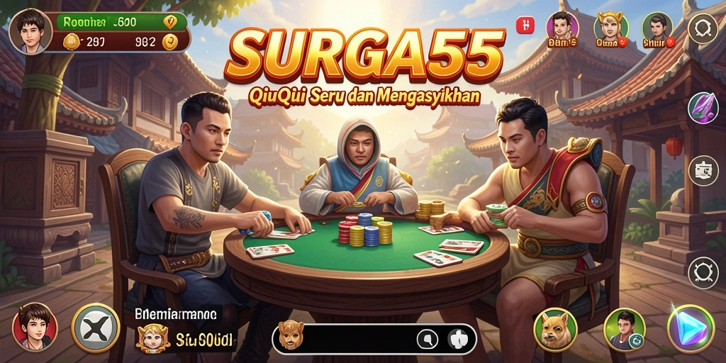 Tampilan gameplay QiuQiu yang menarik di SURGA55.