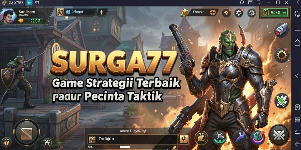 Tangkapan layar gameplay SURGA77 yang menampilkan pertempuran strategis intens.