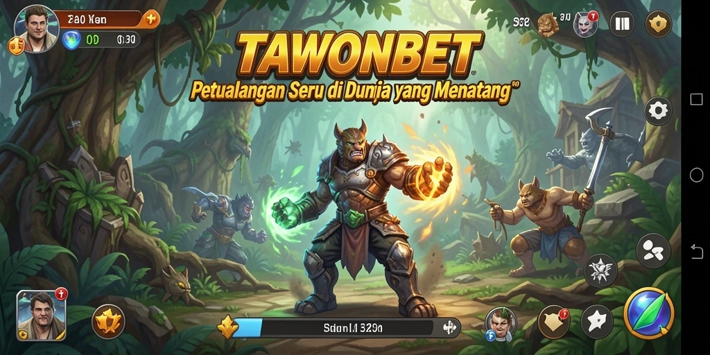 Tampilan gameplay TAWONBET yang menakjubkan dalam petualangan.