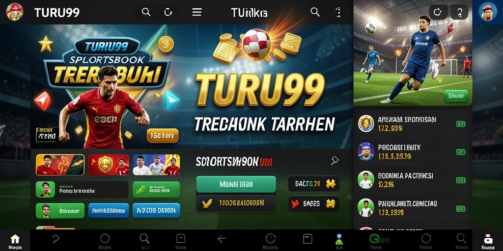 Tampilan menarik dan interaktif dari gameplay Sportsbook TURU99.