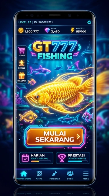 Tampilan utama aplikasi gt777 dengan berbagai pilihan APK.